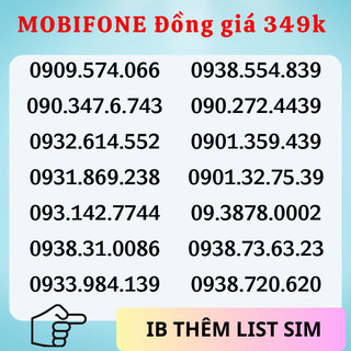 Sim mobi số đẹp lộc phát đuôi 68, thần tài 39,79, taxi, số cặp