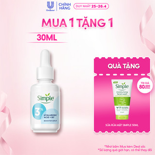 Tinh chất Simple Hyaluronic Acid + B5* Booster cấp ẩm sâu đa tầng 30ml