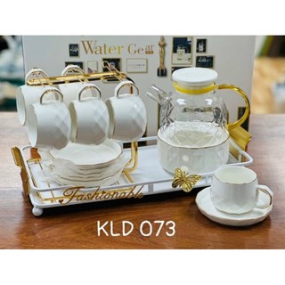 Bộ trà khay ấm kèm đế nến cao cấp