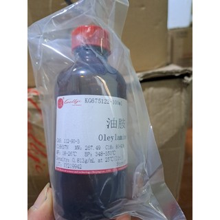 Hóa chất hóa chất oleylamine cas 112-90-3 c18h37n; c18 80-90% lọ 100ml
