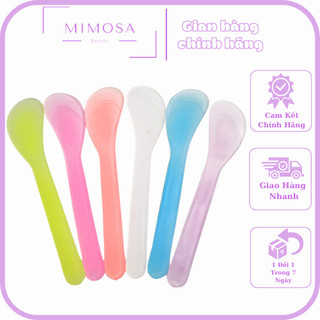 Muỗng Que Nhựa Trộn Kem, muỗng Khuấy Kem 12.5cm , Que Trộn kem, Thìa đắp mặt nạ tiện dụng