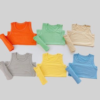  MK328 (6-16kg) Bộ áo ba lỗ quần cộc trơn chất thun lạnh cho bé