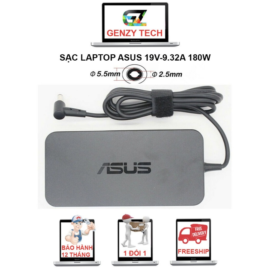 Sạc laptop Asus Gaming TUF FX516 19V 9A 9.23A 180W - Sạc Nhanh, An Toàn, Ổn Định - BH 12 THÁNG
