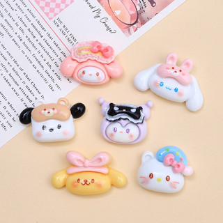 Charm DIY trang trí điện thoại, toploader, gương, kẹp tóc hoạt hình Sanrio Kuromi Melody Cinnamoroll Kitty Pochacco