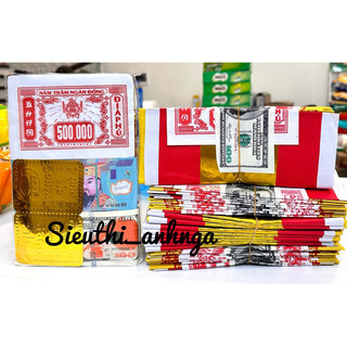Thếp tiền vàng lễ gấp tay