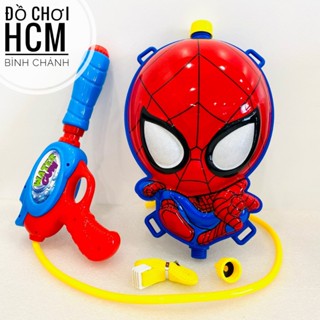 [CHẤT LƯỢNG] Balo súng bắn nước đồ chơi hình Spider man người nhện, đồ chơi đi biển, hồ bơi, đồ chơi team building 818-6