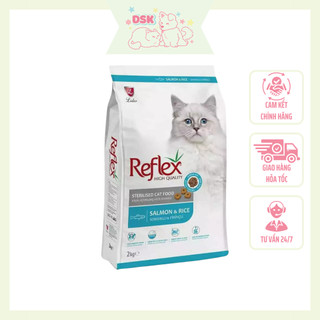 Reflex sterilised salmon & rice thức ăn hạt cho mèo triệt sản vị cá hồi & gạo - túi 2kg