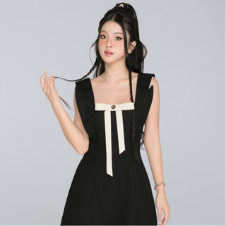 Twinkle Bow-tied Black Dress - Đầm đen D5942