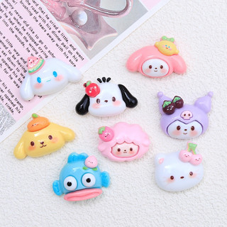 Charm DIY trang trí điện thoại, toploader, gương, kẹp tóc hoạt hình Sanrio Kuromi Melody Cinnamoroll Kitty Pochacco