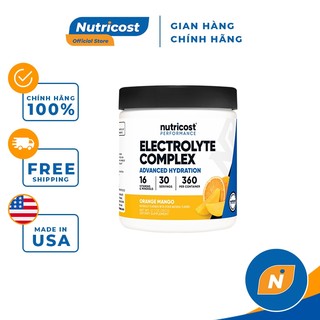 Nutricost Electrolytes Powder Bổ Sung Chất Điện Giải, Tăng Sức Bền 60 Lần Dùng