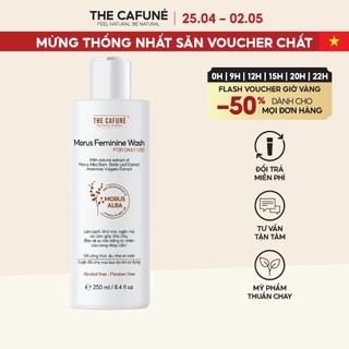 Dung Dịch Vệ Sinh Phụ Nữ Morus Feminine Wash The Cafuné, Chiết Xuất Dâu Tằm, Dưỡng Ẩm, Ngăn Mùi, Ngừa Khuẩn 225ml