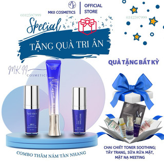 Combo thâm nám tàn nhang mkii cosmetics hyal vitac + serum brigtening