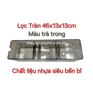 Lọc tràn bể cá, lọc hồ cá bằng nhựa kích thước 46x13x13cm bền bỉ màu trà trong