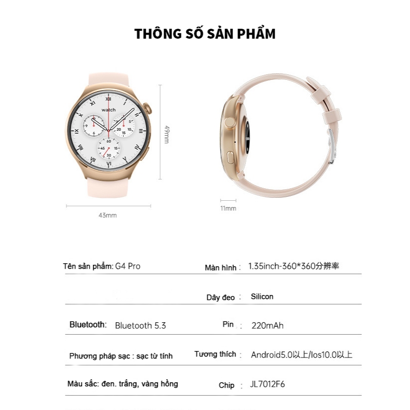 Đồng Hồ Thông Minh GS G4Pro Đồng Hồ Thể Thao Điện Tử Theo Dõi Sức Khỏe | BigBuy360 - bigbuy360.vn