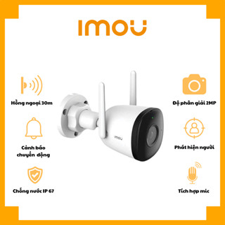 [CHÍNH HÃNG] Camera IP IMOU ngoài trời IPC-F22P 2MP, Phát hiện chuyển động, Tự động bù sáng (AGC), Tích hợp Mic