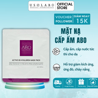 Combo 5 miếng mặt nạ cấp ẩm ABO Hyaluron - Giúp dưỡng ẩm, trắng da, căng bóng da và chống lão hóa 25ml - USOLAB