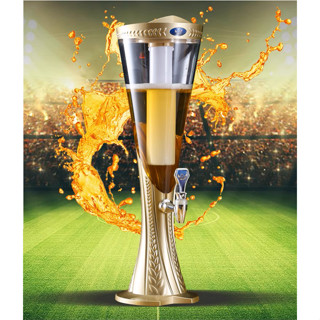 Tháp bia 3 lít vân lúa mạch Có đèn led Lõi đá giữ lạnh Bình đựng bia tươi có vòi rót cho quán nhậu