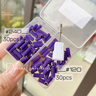 Đầu mài nhám tím mini, lõi lắp đầu nhám mini