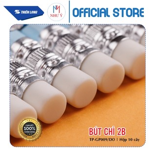 [HỘP 10 CÂY] Bút chì gỗ Thiên Long Điểm 10 2B TP-GP009/DO (Hàng Chính Hãng)