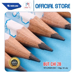 [HỘP 10 CÂY] Bút chì gỗ Thiên Long Điểm 10 2B TP-GP009/DO (Hàng Chính Hãng)