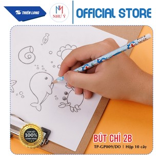 [HỘP 10 CÂY] Bút chì gỗ Thiên Long Điểm 10 2B TP-GP009/DO (Hàng Chính Hãng)
