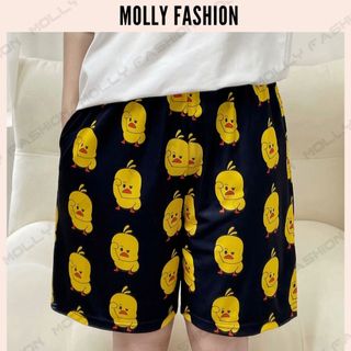 Quần Short hoạt hình Unisex HELLO ❤️ Quần đùi nam nữ mặc nhà Freesize 38-80kg Molly Fashion