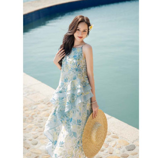 OLV - Đầm maxi đi chơi Ruffle Leaves Dress