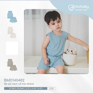 Bộ sát nách cổ tròn Molist Bu Baby