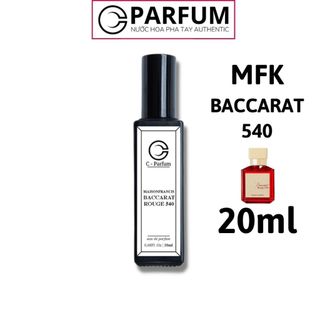 Nước hoa unisex MFK 540 baccarat đỏ Chính hãng 20ml thơm lâu hương ngọt dịu quyến rũ sang trọng