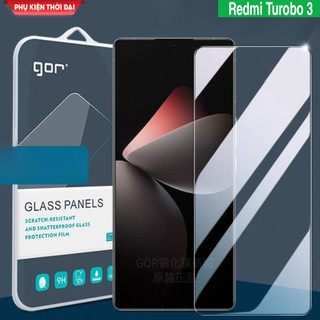 Cường lực Xiaomi Redmi Turbo 3 Gor trong suốt trơn mượt cao cấp 9H / 2.5D ( tặng keo chống hở mép)