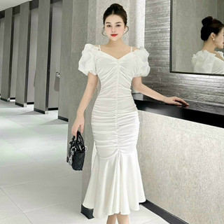 Đầm Đi Tiệc Thiết Kế Trễ Vai Ôm Body Dáng Đuôi Cá XRT101