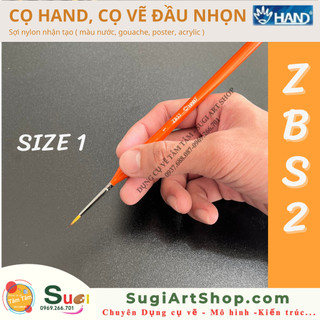 Cọ Hand ZBS2 - vẽ đầu nhọn, Cọ đi nét - Cọ vẽ Màu Poster , màu nước, màu Gouache