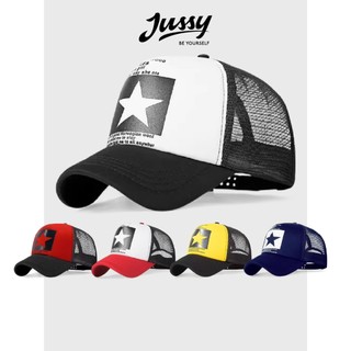 Mũ Lưỡi Trai Phối Lưới Thể Thao In Logo Ngôi Sao Jussy Official Kiểu Nón Kết Nam Nữ Thời Trang Vải Mềm Thoáng Mát