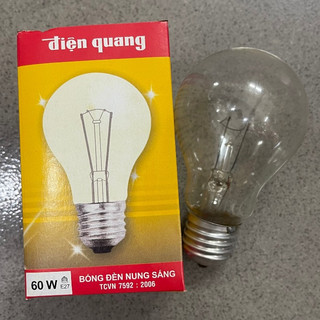 Bóng đèn sợi đốt nung sáng 60W Điện Quang dùng để ấp trứng, sưởi ấm cho gà con