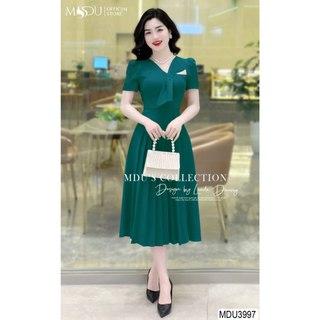   MDU3997 Váy thiết kế thanh lịch và sang trọng với chất liệu mango Ý cao cấp, hàng 2 lớp có lót lụa.