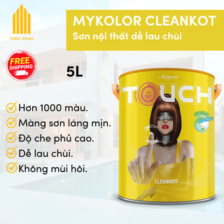 Sơn nước trong nhà lau chùi hiệu quả ĐỦ MÀU Mykolor Cleankot dung tích 5L