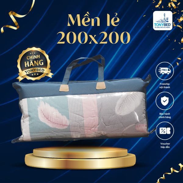 Mền Ngủ Chần Gòn Tonybed - Mền Lẻ Cao Cấp, Làm Mát, Thấm Hút Tốt, Gòn Không Vón Cục