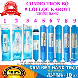 Trọn bộ Combo 9 lõi lọc nước Karofi chính hãng 123456789