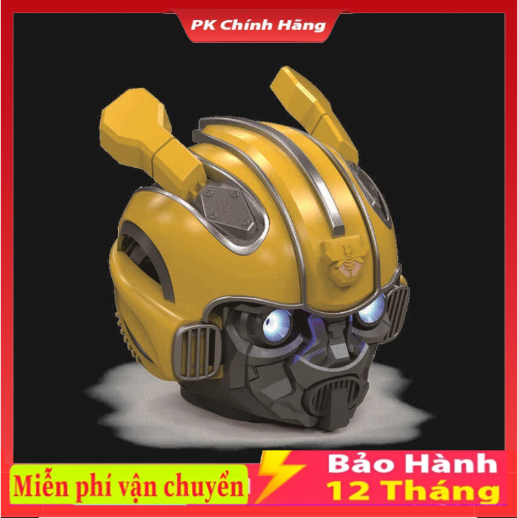 Loa Bluetooth Siêu Bass Bumblebee Transformer, Mắt Có Đèn Led Xanh, Thiết Kế Độc, Âm Thanh Hay Nghe 