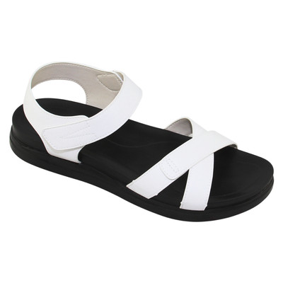 Sandal đế bằng nữ Bita's SHANA.05 (Trắng + Đen + Kem + Vàng bò)