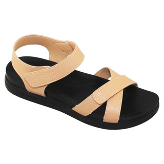Sandal đế bằng nữ Bita's SHANA.05 (Trắng + Đen + Kem + Vàng bò)