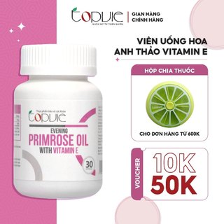 Tinh dầu Hoa Anh Thảo hỗ trợ cân bằng nội tiết tố, đẹp da TOPVIE Evening Primrose Oil  with Vitamin E hộp 30 - 90 Viên