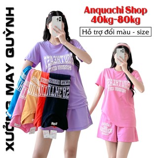 Đồ Bộ Nữ Mặc Nhà Quần Đùi Trung Niên Giá Rẻ Dễ Thương Thun Cotton Co Giãn Thoải Mái S166