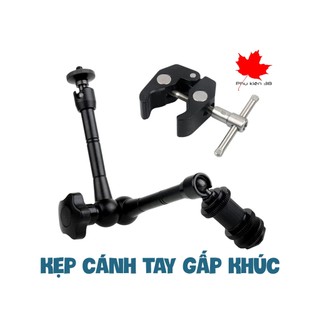Kẹp kim loại cánh tay gấp khúc nhiều công dụng dùng cho camera gopro, máy ảnh