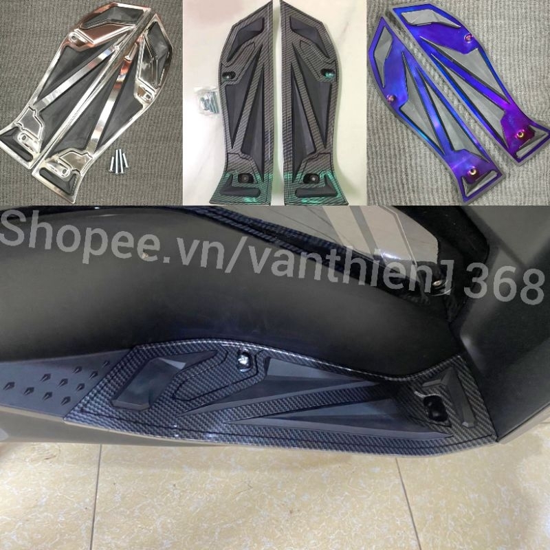 Thảm Gác Chân Xe NVX-V2 AEROX 155 VVA 2021->2024 Carbon Titan Inox