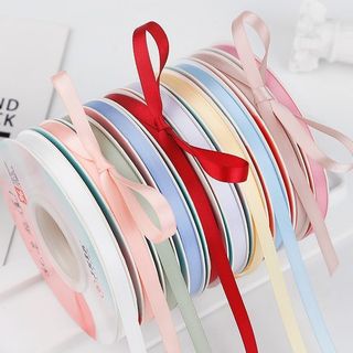 Ruy băng lụa satin ruy băng 1cm KHÔNG LÕI trang trí túi xách gói hoa, quà
