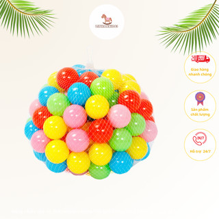Bóng nhựa cho bé, linhankids1 combo 100 quả bóng nhựa mềm dẻo cho bé vui chơi