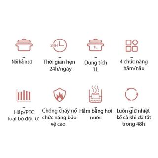 NỒI NẤU CHÁO CHẬM ĂN DẶM CHO BÉ(GIAO MÀU NGẪU NHIÊN)