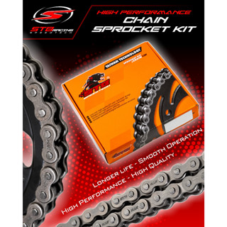 Bộ Nhông Sên dĩa STB 428HDS Black edition sên đen dành cho xe máy Wave Dream Sirius Future