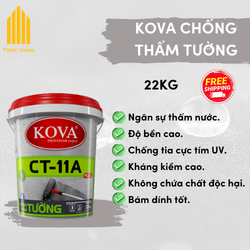 Sơn chống thấm tường Kova, dung tích 22kg